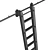 Modern Steel Rolling Library Ladder 3D model small image 4