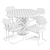 Modern Dining Set: CB2 (Lola Table & Marc Chairs) 3D model small image 6