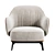 Minimalist Poliform Kaori Armchair 3D model small image 4