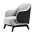 Minimalist Poliform Kaori Armchair 3D model small image 5