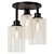Elegant Glass Semi Flush Mount 3D model small image 1