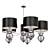 Elegant Glass Suspension Lamp 3D model small image 1