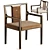 Stylish Mont Dining Chair Design 3D model small image 1