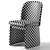 Modern Leather Dining Chair Set 3D model small image 3