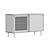 Woven Redpop Buffet Grey-Red 3D model small image 4