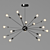 Industrial LED Chandelier Loft Lighting 3D model small image 1