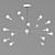 Industrial LED Chandelier Loft Lighting 3D model small image 2
