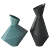 Abstract Ceramic Vases Set 3D model small image 1