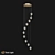 Berti LED Pendant Chandelier Chrome Gold 3D model small image 1