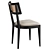 Retro Nettlewood Black Dining Chair 3D model small image 3