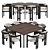 Neo Velvet Armchair & HOMEY Table 3D model small image 2