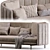 Modern Elegance Torii Sofa: Minotti 3D model small image 2