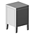 Elegant Francesca Bedside Cabinet 3D model small image 3