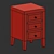 Elegant Francesca Bedside Cabinet 3D model small image 4