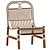 Vintage Rattan Boho Decor Pieces 3D model small image 4