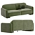 Balzac Paris X LRI Sofa 3D model small image 7