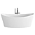 Rivea Maila Freestanding Bath, Easy-Care White 3D model small image 2