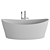 Rivea Maila Freestanding Bath, Easy-Care White 3D model small image 4