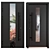 Ufo Black Metal Entry Door 3D model small image 3