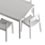 Sleek Citizen Dining Set by EMKO 3D model small image 4