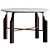 Calacatta Marble Wood Metal Table 3D model small image 3