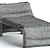  Sleek Black Denim Daybed 3D model small image 3