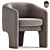 Comfort Collection Armchair in Grey 3D model small image 1