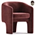 Comfort Collection Armchair in Grey 3D model small image 2