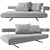 Flexform Wing Sofa - Elegant Design 3D model small image 1