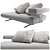 Flexform Wing Sofa - Elegant Design 3D model small image 3