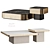 Modern Marble Wood Coffee Tables 3D model small image 5