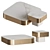 Modern Marble Wood Coffee Tables 3D model small image 7