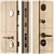 Medina Metal Entry Door Set 3D model small image 2