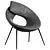 Stylish Poltrona Lock Chair - Outlet Offer 3D model small image 2