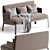 Modern Comfort Love Seat 3D model small image 1