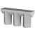 Handcrafted Noir Acropolis Console 3D model small image 4