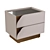 Page Nightstand Right-Handed MDF Glass 3D model small image 1