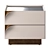 Page Nightstand Right-Handed MDF Glass 3D model small image 7