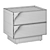 Page Nightstand Right-Handed MDF Glass 3D model small image 8