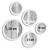 Modern Round Wall Mirror Set 3D model small image 2