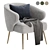 Elegant Tufted Accent Chair, 3 Colors 3D model small image 3