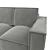 Ebi Mini Sofa in Linia Silver 3D model small image 3