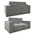 Ebi Mini Sofa in Linia Silver 3D model small image 4