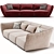 Elegant Natuzzi Italia Sofa Design 3D model small image 3