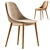 Modern Wood & Upholstered Chair 3D model small image 1