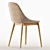 Modern Wood & Upholstered Chair 3D model small image 3