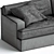 Streamlined Meridiani James Sofa 3D model small image 3