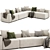 Bludot Cleon Sectional Sofa White 3D model small image 2