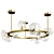 Elegant Gold Ceiling Fixture 3D model small image 1