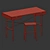 Sleek Hubsch Wooden Desk 3D model small image 4